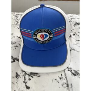 2023 Nascar 75th Anniversary Blue And White Hat - New with Tags